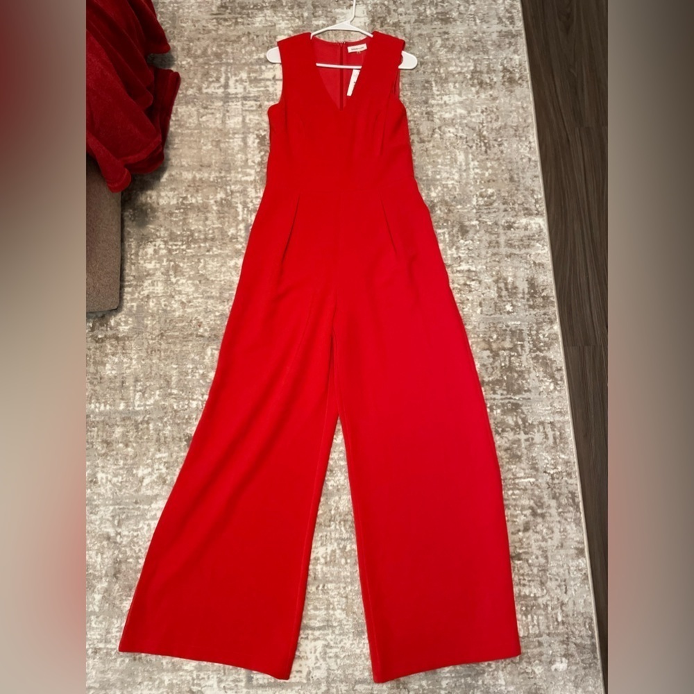 Sugarlips Red Sleeveless Wide Leg Jumpsuit size L -NWT - Picture 2 of 8